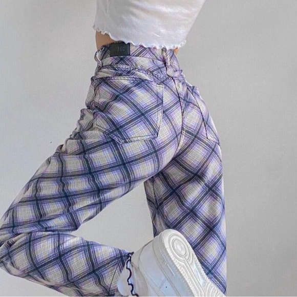 BDG checkered slim straight jeans size 27 - Picture 3 of 7